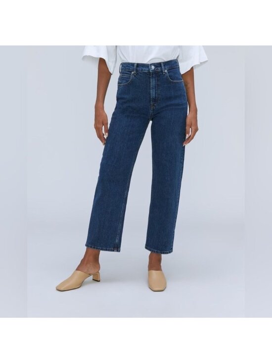 Everlane Denim - Everlane Womens High-Waisted Ankle Jeans Pure Blue Size 26 Organic Cotton Blend